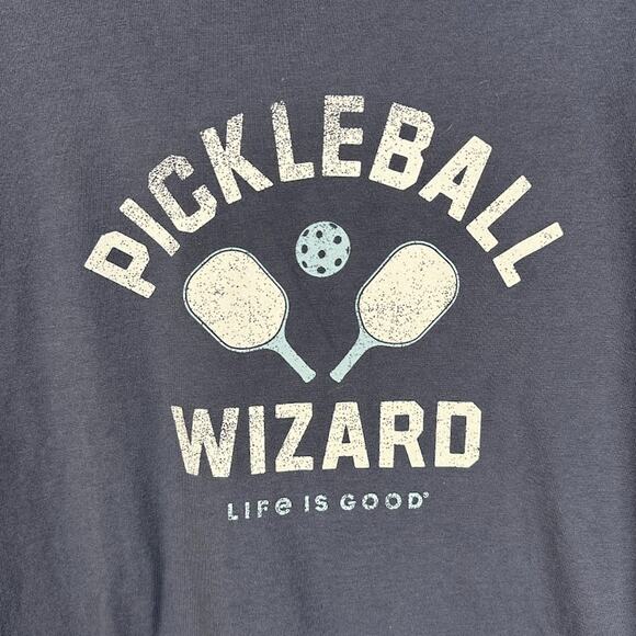 Life Is Good Top Women Medium Crusher Short Sleeve Tee Pickleball Wizard Stretch - Picture 4 of 12